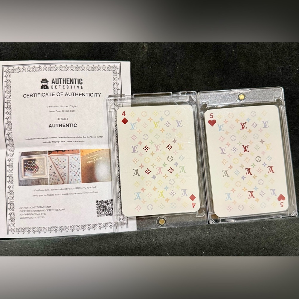 Authentic Louis Vuitton Multicolor Monogram Playing Cards Collectors.